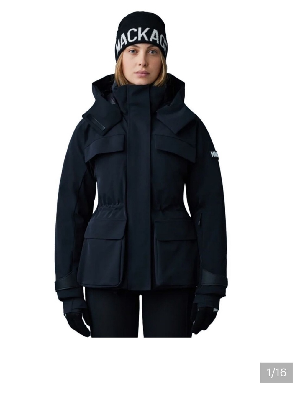 Mackage ICLYN-RZ small down ski jacket with removable hood
